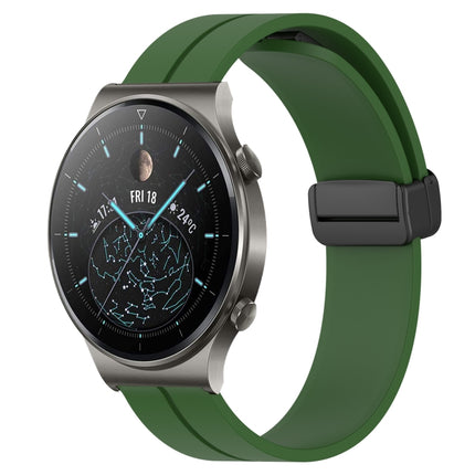 22mm Solid Color Magnetic Clasp Silicone Watch Band, For Huawei Watch 3 Pro, For Huawei GT2 Pro