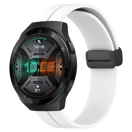 22mm Solid Color Magnetic Clasp Silicone Watch Band, For Huawei Watch GT 2E, For Huawei GT2 46mm