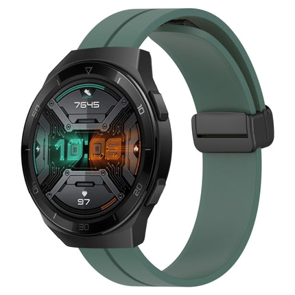 22mm Solid Color Magnetic Clasp Silicone Watch Band, For Huawei Watch GT 2E, For Huawei GT2 46mm
