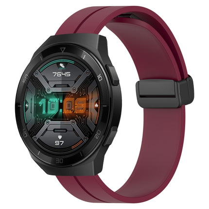 22mm Solid Color Magnetic Clasp Silicone Watch Band, For Huawei Watch GT 2E, For Huawei GT2 46mm