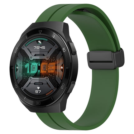 22mm Solid Color Magnetic Clasp Silicone Watch Band, For Huawei Watch GT 2E, For Huawei GT2 46mm