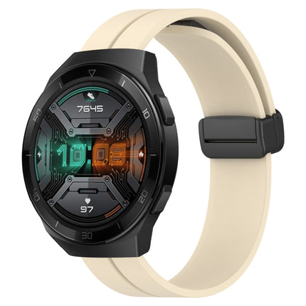 22mm Solid Color Magnetic Clasp Silicone Watch Band, For Huawei Watch GT 2E, For Huawei GT2 46mm
