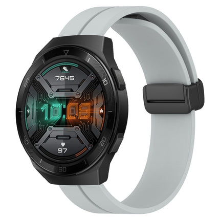 22mm Solid Color Magnetic Clasp Silicone Watch Band, For Huawei Watch GT 2E, For Huawei GT2 46mm