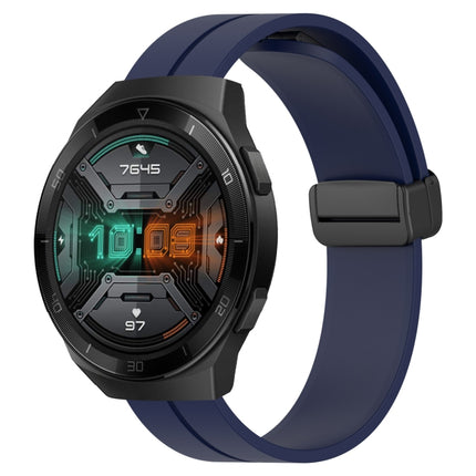 22mm Solid Color Magnetic Clasp Silicone Watch Band, For Huawei Watch GT 2E, For Huawei GT2 46mm