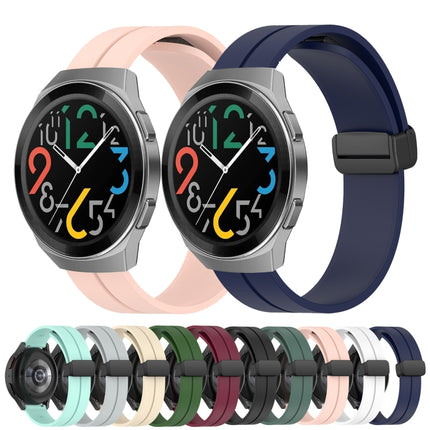 22mm Solid Color Magnetic Clasp Silicone Watch Band, For Huawei Watch GT 2E, For Huawei GT2 46mm