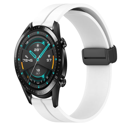22mm Solid Color Magnetic Clasp Silicone Watch Band, For Huawei Watch GT 2E, For Huawei GT2 46mm