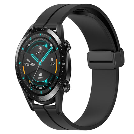 22mm Solid Color Magnetic Clasp Silicone Watch Band, For Huawei Watch GT 2E, For Huawei GT2 46mm