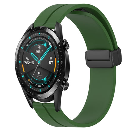 22mm Solid Color Magnetic Clasp Silicone Watch Band, For Huawei Watch GT 2E, For Huawei GT2 46mm