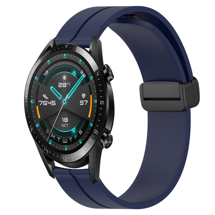 22mm Solid Color Magnetic Clasp Silicone Watch Band, For Huawei Watch GT 2E, For Huawei GT2 46mm