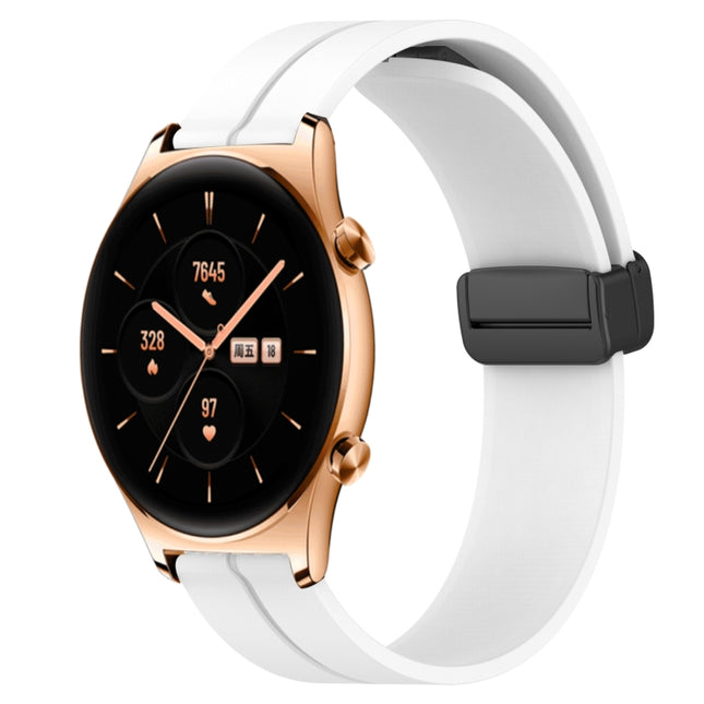 22mm Solid Color Magnetic Clasp Silicone Watch Band, For Honor Watch GS 3, For Honor Watch GS Pro