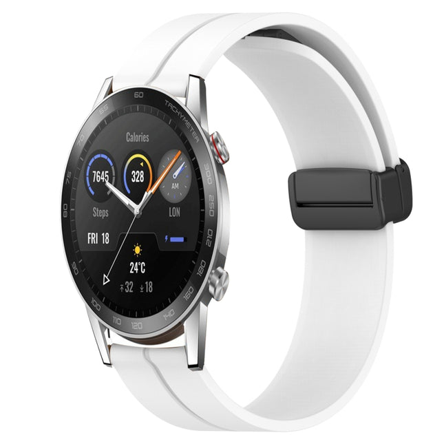 22mm Solid Color Magnetic Clasp Silicone Watch Band, For Honor Magic Watch 2 46mm, For Honor Watch Dream