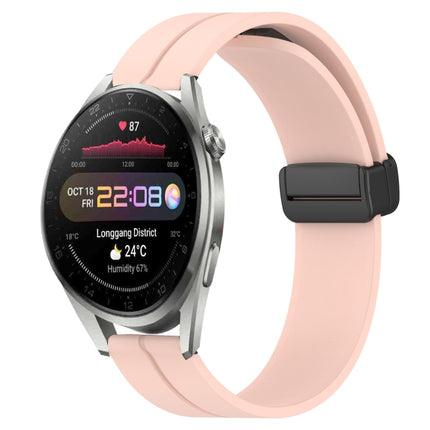 22mm Solid Color Magnetic Clasp Silicone Watch Band, For Huawei Watch 3 Pro New