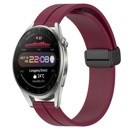 22mm Solid Color Magnetic Clasp Silicone Watch Band, For Huawei Watch 3 Pro New
