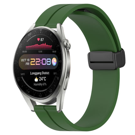 22mm Solid Color Magnetic Clasp Silicone Watch Band, For Huawei Watch 3 Pro New