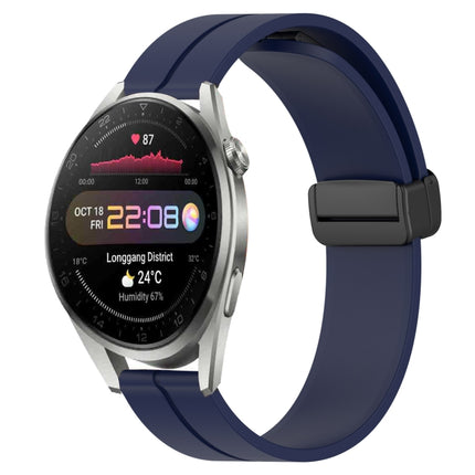 22mm Solid Color Magnetic Clasp Silicone Watch Band, For Huawei Watch 3 Pro New