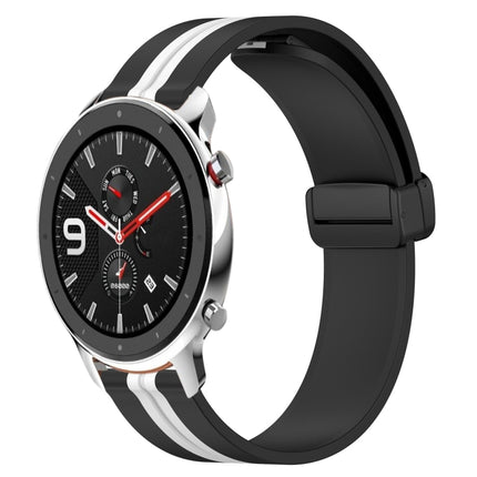 22mm Folding Magnetic Clasp Silicone Watch Band, For Amazfit GTR 4, For Amazfit GTR 3