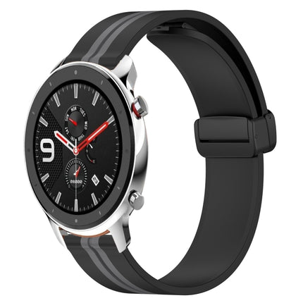 22mm Folding Magnetic Clasp Silicone Watch Band, For Amazfit GTR 4, For Amazfit GTR 3
