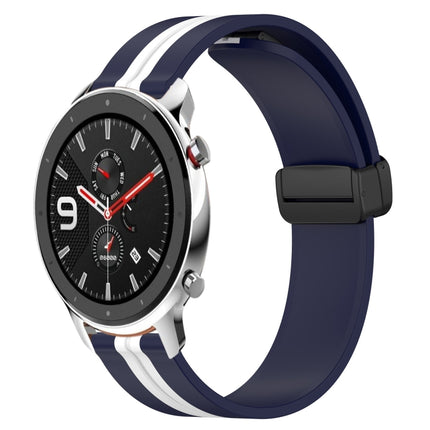 22mm Folding Magnetic Clasp Silicone Watch Band, For Amazfit GTR 4, For Amazfit GTR 3