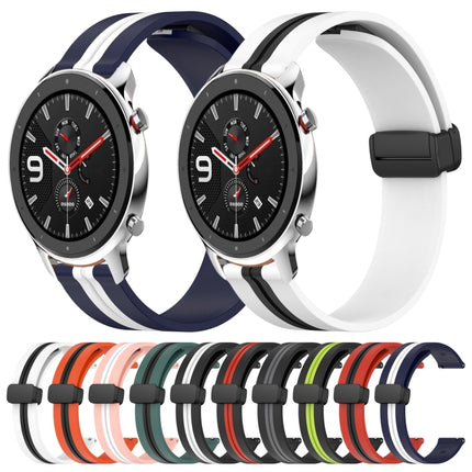 22mm Folding Magnetic Clasp Silicone Watch Band, For Amazfit GTR 4, For Amazfit GTR 3