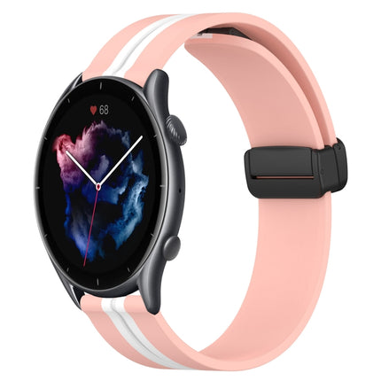 22mm Folding Magnetic Clasp Silicone Watch Band, For Amazfit GTR 3 Pro, For Amazfit GTR 2e
