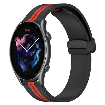 22mm Folding Magnetic Clasp Silicone Watch Band, For Amazfit GTR 3 Pro, For Amazfit GTR 2e