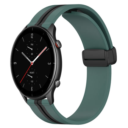 22mm Folding Magnetic Clasp Silicone Watch Band, For Amazfit GTR 3 Pro, For Amazfit GTR 2e