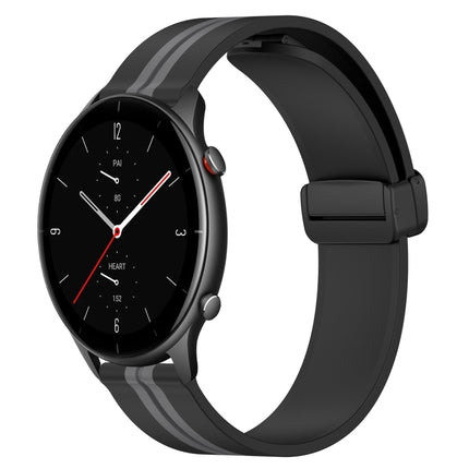 22mm Folding Magnetic Clasp Silicone Watch Band, For Amazfit GTR 3 Pro, For Amazfit GTR 2e