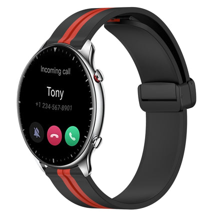 22mm Folding Magnetic Clasp Silicone Watch Band, For Amazfit GTR 2, For Amazfit 3