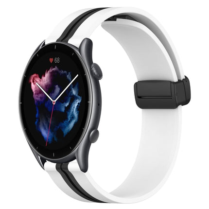 22mm Folding Magnetic Clasp Silicone Watch Band, For Amazfit GTR 2, For Amazfit 3