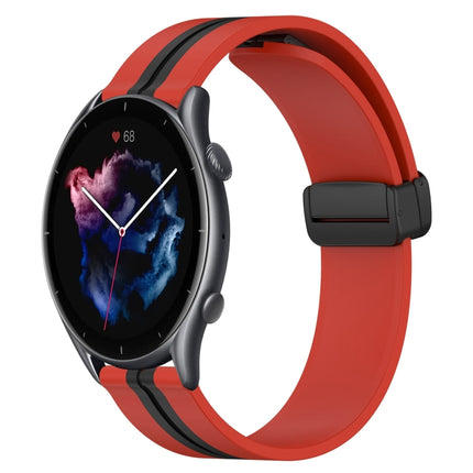 22mm Folding Magnetic Clasp Silicone Watch Band, For Amazfit GTR 2, For Amazfit 3