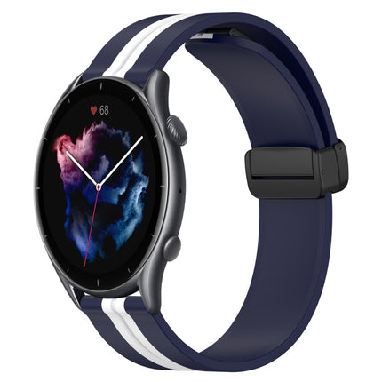22mm Folding Magnetic Clasp Silicone Watch Band, For Amazfit GTR 2, For Amazfit 3