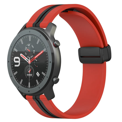 22mm Folding Magnetic Clasp Silicone Watch Band, For Amazfit GTR 47mm