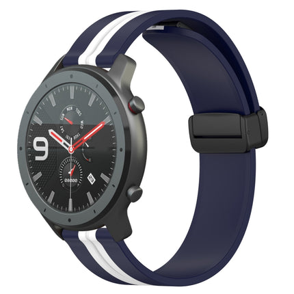22mm Folding Magnetic Clasp Silicone Watch Band, For Amazfit GTR 47mm