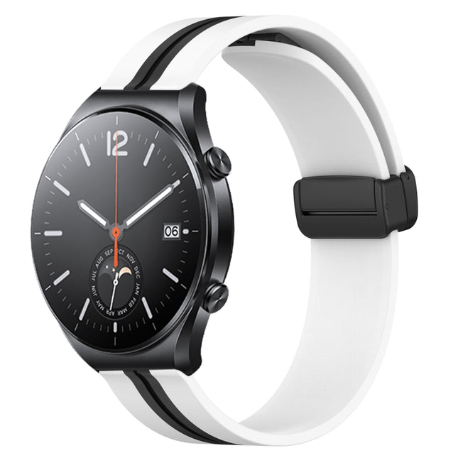 22mm Folding Magnetic Clasp Silicone Watch Band, For Xiaomi MI Watch S1, For Xiaomi MI Watch S1 Pro