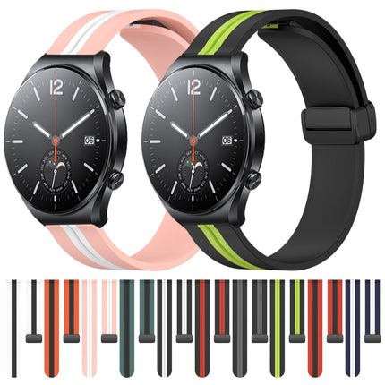 22mm Folding Magnetic Clasp Silicone Watch Band, For Xiaomi MI Watch S1, For Xiaomi MI Watch S1 Pro