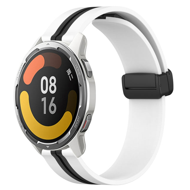 22mm Folding Magnetic Clasp Silicone Watch Band, For Xiaomi MI Watch Color 2, For Xiaomi MI Watch Sport