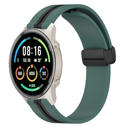 22mm Folding Magnetic Clasp Silicone Watch Band, For Xiaomi MI Watch Color 2, For Xiaomi MI Watch Sport