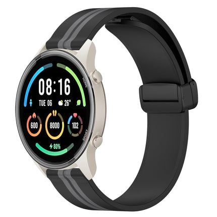 22mm Folding Magnetic Clasp Silicone Watch Band, For Xiaomi MI Watch Color 2, For Xiaomi MI Watch Sport