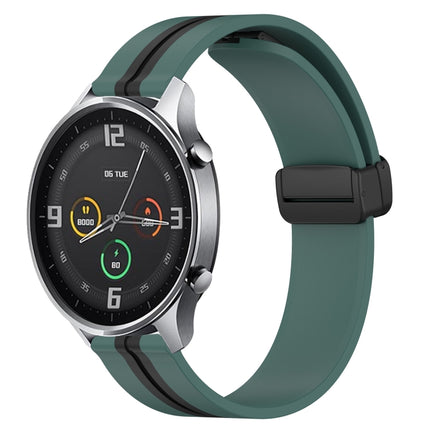 22mm Folding Magnetic Clasp Silicone Watch Band, For Xiaomi MI Watch Color