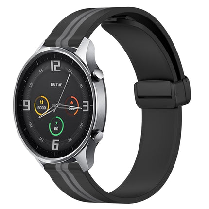 22mm Folding Magnetic Clasp Silicone Watch Band, For Xiaomi MI Watch Color