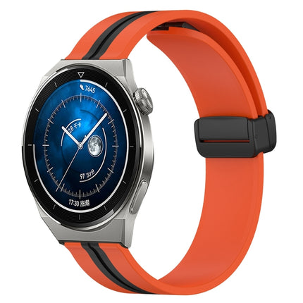22mm Folding Magnetic Clasp Silicone Watch Band, For Huawei Watch GT3 Pro 46mm, For Huawei Watch GT3 46mm