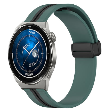 22mm Folding Magnetic Clasp Silicone Watch Band, For Huawei Watch GT3 Pro 46mm, For Huawei Watch GT3 46mm