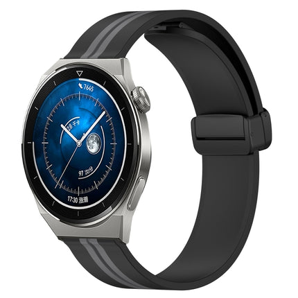 22mm Folding Magnetic Clasp Silicone Watch Band, For Huawei Watch GT3 Pro 46mm, For Huawei Watch GT3 46mm