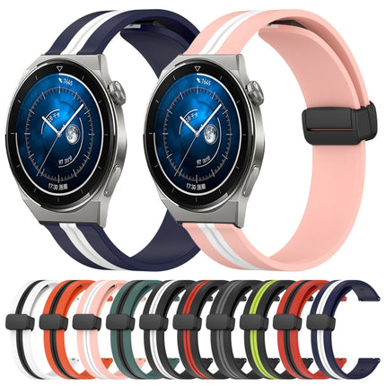 22mm Folding Magnetic Clasp Silicone Watch Band, For Huawei Watch GT3 Pro 46mm, For Huawei Watch GT3 46mm