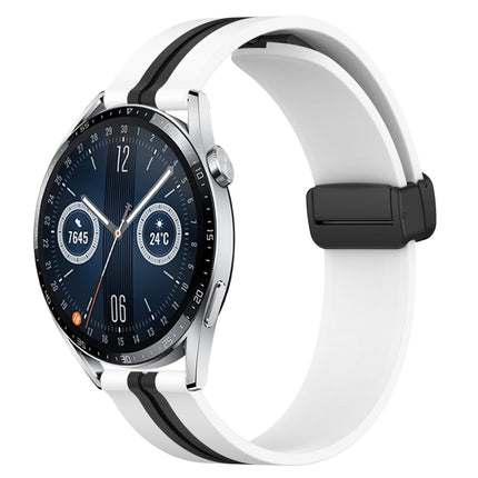 22mm Folding Magnetic Clasp Silicone Watch Band, For Huawei Watch GT3 Pro 46mm, For Huawei Watch GT3 46mm