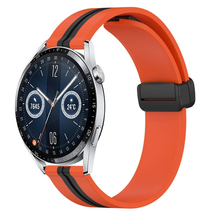 22mm Folding Magnetic Clasp Silicone Watch Band, For Huawei Watch GT3 Pro 46mm, For Huawei Watch GT3 46mm