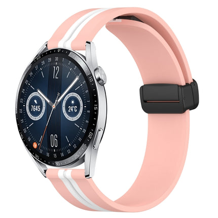 22mm Folding Magnetic Clasp Silicone Watch Band, For Huawei Watch GT3 Pro 46mm, For Huawei Watch GT3 46mm