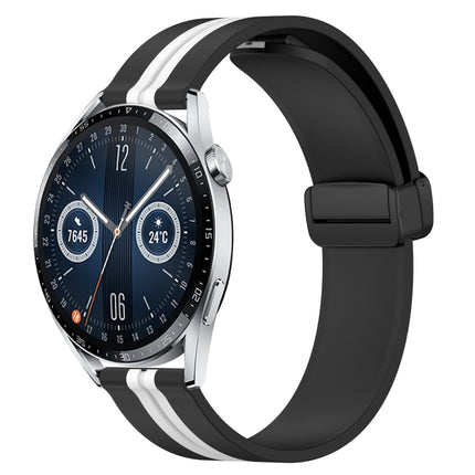22mm Folding Magnetic Clasp Silicone Watch Band, For Huawei Watch GT3 Pro 46mm, For Huawei Watch GT3 46mm