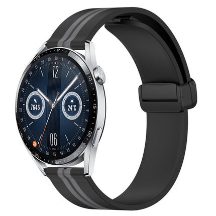 22mm Folding Magnetic Clasp Silicone Watch Band, For Huawei Watch GT3 Pro 46mm, For Huawei Watch GT3 46mm