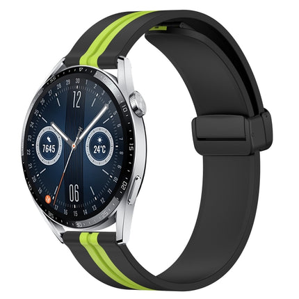 22mm Folding Magnetic Clasp Silicone Watch Band, For Huawei Watch GT3 Pro 46mm, For Huawei Watch GT3 46mm